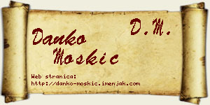 Danko Moskić vizit kartica